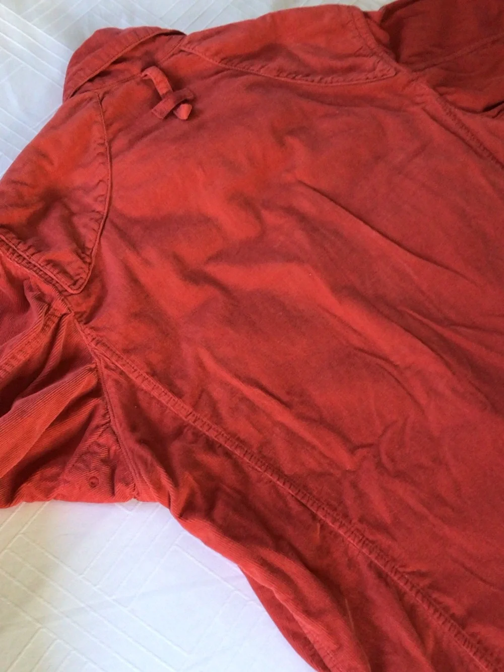 Barbour Collab with TOKITO Red Corduroy Button-Up Shirt L